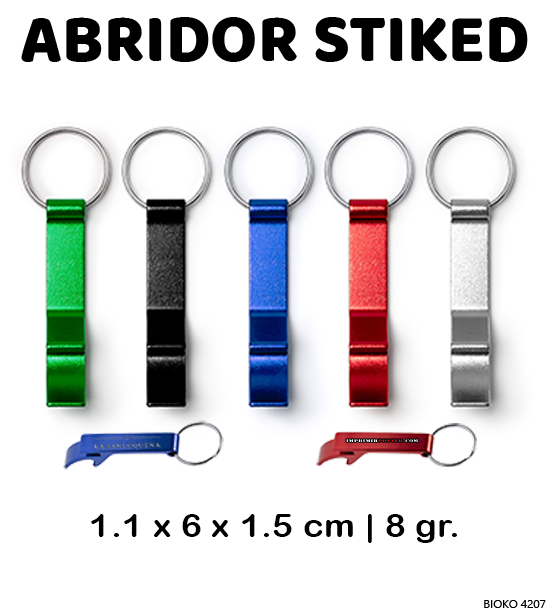 Llavero Abridor Stiked Grabado 5ds